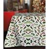 RICAMI FIORENTINI BALDI Tovaglia cotone VISCHIO. Tovaglia natalizia. Made in Italy (Rettangolare cm 140x180 con 6 tovaglioli)