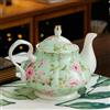 SOREZE Teiera Inglese Britannica da 400 ml con Base riscaldante in Porcellana, Set di teiere con fornello in Ceramica