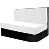 SYLC 2 Pezzi Copricuscini Per Tavolo Da Pranzo for Camper Velluto, Fodere Per Cuscini Per Dinette Per RV Auto Panchina Coprisedia for Divano (White,Set of 1)