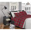IlGruppone Il Gruppone Passione Casa Completo Letto Lenzuola Matrimoniale,100% Cotone, Set letto, Lenzuolo Sopra, Sotto e Federe 2 Piazze - Fiorellini blu (Tartanrosso)