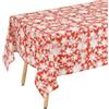 Baroni Home Tovaglia rettangolare in cotone, per 12 persone, Tavoli Cucina e Buffet, Tovaglia Natalizia, Lavabile in Lavatrice, Resistente ed Elegante (Fiocchi Neve Base Rossa, 160x350 cm)