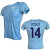Generico Maglia Lazio Personalizzata Noslin 14 creata utilizzando Maglia Calcio Replica Autorizzata - Nuova - Taglie da Adulto (IT, Testo, S, Regular, Regular, Azzurro)