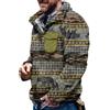 Darringls Aztec - Maglione da uomo in pile Fuzzy Sherpa, senza cappuccio, in finta pelliccia, double face, in lana, con bottoni, vintage, con tasca per uomo, 01 verde., L
