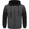 Generico Felpa Uomo con Cappuccio e Zip Invernale Caldo Felpe da Lavoro Giacca in Pile Leggera Casual Caldo Maglioni Giacca Termica con Tasche, Trekking, Sportiva, Casa, Palestra, Jogging, Hoodie Y2k