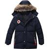 Generic Cappotto del del Ragazzo di Inverno dei Bambini Cappotto con Cappuccio Cappotto dei Capretti della Giacca dei Vestiti Caldi dei Capretti di Modo e della Giacca Giacca 3 Anni