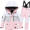 Generico Tuta Da Neve Bambina Colmar Calda Salopette Da Neve Con Cuciture Nastrate Giacca Con Cappuccio Con Pantaloni Della Completo Sportivo Alla Moda Tuta Da Sci Bambina 4 Anni Di Natale Regali