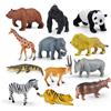 LXONTSG Zoo Giocattolo Bambini, 12 Pezzi Giungla Giocattolo Bambini, Zoo Animali Giocattoli, Animali Figure, Mini Giungla Giocattolo, Plastica Figure, Animali Giungla Bambini