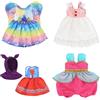 ZWOOS Vestiti per Bambole Piccole, Adorabile Vestito in Cotone per Bambole 25-30 cm, Confezione da 4 (Set 1)