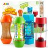 JOYIN Tubi Sensoriali Fidget, Set da 4 Pezzi, Giocattoli Sensoriali con Movimento Liquido, Gocce Rosa, Vulcano Rosso, Sabbia Brillante e Pesci Colorati, Giochi Calmanti per Bambini 3+