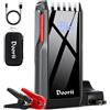 Doorii Avviatore Batteria Auto, 4000A Avviatore di Emergenza per Auto/Moto,Starter Batteria Auto Portatile Jump Start Booster Avviamento Auto Jump Starter Booster Power Bank, Torcia a LED.