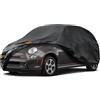 Kayme Telo Copriauto da Esterno, Compatibile con FIAT 500 (2010-2025), Copertura a 7 Starti per Impermeabile Anti UV Anti Vento Antipolvere, Telo Copri con Cerniera e in Cotone.
