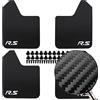 XUKEY Parafanghi 4Pz in Fibra di Carbonio Stile Sportivo Universale Parafanghi Paraspruzzi Clip per Ruote Auto Kit di Protezione per Porte