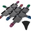 Yoassi 8pcs Mini Padelle per Raclette,Mini Piastra Raclette Antiaderente con 8 Spatole di Nylon,Misura Universale 4 Colori Manici Antiscottatura,Padelle Quadrate da Raclette per Fuso Uovo Fritto