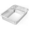 onlyfire Rostiera Profonda Antiaderente, Teglia da Forno in Acciaio Inox per Grill a Gas/Carbone e Forno, 35.7 x 26.5 x 7cm