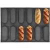 Roundsky Padella in silicone antiaderente perforato pane, stampi per cani caldi, stampo per pane opaco