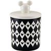 PRESTIGE Disney - Barattoli da cucina monocromatici con Topolino, in ceramica, ermetici, con coperchio, colore: bianco e nero
