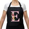 Sinekong Grembiuli da Donna con Iniziali, Impermeabile Regolabile Grembiule da Cucina con 2 Tasca, Regali per Mamma, Moglie, Fidanzata, Compleanno, Natale per Cucina Ristorante Bar Irrigazione, Giardinaggio E