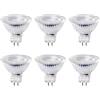 Luxvista 5W Lampadine GU5,3 LED MR16 AC 220-240V Bianco Caldo 3000K Faretto a LED Equivalente 50W Alogena 320LM Non dimmerabile angolo del fascio di 25 ° per faretti Illuminazione da incasso 6 Pezzie