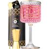 VEMACITY Bicchieri Gin Tonic Personalizzati - Bicchiere Gin Tonic con Iniziale (L), 3 Bordi Dorati, Spoon e Jigger Oro | Set Regalo con Confezione Elegante e PDF eBook Gratis