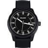 GELAXSY Orologio da uomo al quarzo da 48 mm con display analogico e datario e cinturino in gomma, resistente all'acqua, da uomo, Nero , Classico