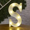 Tiardey Lettere Luminose a Forma di Simbolo a LED, lampade da Tavolo con tendone in plastica con Alfabeto, Festa di Compleanno di Nozze Tutti i Giorni a casa Appeso a Parete Decor-S