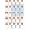 YUWJOOWEE 25 mini bottiglie di vetro con tappo di sughero, mini bottiglia con tappo di sughero, piccola bottiglia di vetro, 4 ml, provetta con tappo, piccole bottiglie da riempire, bottiglie ermetiche con tappi
