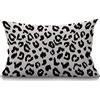 BGBDEIA Federa per cuscino con motivo leopardato, per divano, divano, cotone, lino, 30 x 50 cm, 30 x 50 cm