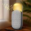 Gemmac 3 in 1 Lampada da Comodino + Cassa Bluetooth + Macchina Rumore Bianco, Luci Notturne Altoparlante Bluetooth Lampada LED Dimmabile, USB Ricaricabile per Cameretta, Soggiorno