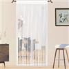 QiBoYuYe Tenda QiBoYuYe con perline per porta, zanzariera porta-finestra, divisorio stanza, pannelli soggiorno, camera da letto, armadio (bianco, 90 x 245 cm)