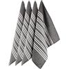 Sidorenko strofinacci cucina cotone 45x75 cm grigio/bianco a righe - Set di asciugamani da cucina di alta qualità in 4 pezzi - Asciugapiatti Premium - stracci cucina in cotone per asciugare - grigio