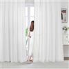 BellaHills Tende per Interni Corte 140x175cm 2 Pezzi Voile Tende Finestre Trasparenti per Soggiorno e Camera da Letto Moderne per la casa Bianco