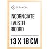 Estancia Cornice Portafoto in Legno di Rovere 13x18 cm con Vetro Plexi Infrangibile | Moderna per Foto 18x13 cm