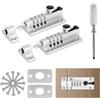 Gekufa Catenaccio per Porta Con Serratura a Combinazione 2 Pezzi - 4 Cifre, 120 mm per Capannone/Giardino/Caserma (Argento)