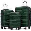COOLIFE Set di 3 valigie, M+L+XL, guscio rigido in ABS, con lucchetto TSA