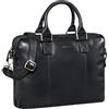 STILORD "Zacharias" Borsa da lavoro uomo in pelle Ventiquattrore donna per ufficio in vero cuoio Borsa porta PC 15.6 pollici attaccabile ai carrelli Colore:nero