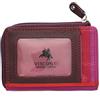 VISCONTI Porta carte di credito sottile di pelle.Visconti collezione Rainbow PHI PHI RB110 Prugna Multi