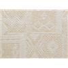 BIANCHERIAWEB Set Cuscini Coprisedia Imbottiti Sfoderabili Modello Mexico Made in Italy Aletta 6Pz Naturale