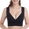 SERSARY Reggiseno Senza Cuciture da Donna Senza Ferretto Zero Feel Bralette Amaframe Pizzo Reggiseno Imbottito Senza Ferretto Magliette Comodo Reggiseni Taglie Forti BH Push Up,Nero,L