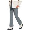 BALEAF Leggings svasati da donna foderati in pile impermeabili pantaloni da yoga con tasche a vita alta Bootcut pantaloni invernali Bootleg, Grigio scuro più spesso, M