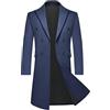 KUDMOL Cappotto lungo da uomo doppio petto misto lana inverno caldo trench uomo, cammello, S