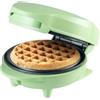 Bestron Waffle Maker, Piastra per waffel mini Ø10 cm, piccola macchina per waffel con rivestimento antiaderente, per compleanni di bambini, feste di famiglia, Pasqua o Natale, colore: Verde opaco