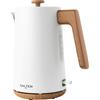 Salter Toronto Bollitore 1,7L - Ebollizione rapida da 3KW, base a 360°, filtro anticalcare, effetto legno eleganza, senza fili, sensore di surriscaldamento e auto-Spegnimento, indicatore livello acqua