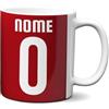 Fashion Graphic Tazza personalizzata in ceramica tifosi ultras squadra personalizza la tazza mug con nome e numero tifosi ultras squadra del cuore tifoso (Granata)
