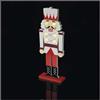 EMOS Schiaccianoci in legno, 30 cm, statuetta natalizia luminosa con LED, decorazione tradizionale natalizia, funzionamento a batteria (con CR2032), luce bianca calda, per interni