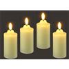 Flair Flower Candele a LED in vera cera, set di 4 candele elettriche a LED, luce bianca calda, luce d'atmosfera, decorazione pilastro, grandi candele dell'Avvento, corona dell'Avvento, romantica, San