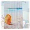 Relaxdays Tenda da Doccia Antimuffa, 180x200 cm, Tendina Vasca da Bagno, 12 Anelli, Poliestere Lavabile, Design Marino