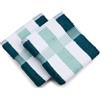 Gözze Handtuch, 2er Set, 50/100 cm, New York Streifen, Farbe petrol/weiß/mint