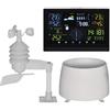 EMOS - Stazione meteo wireless professionale con sensore esterno - display touchscreen, antivento e pluviometro previsioni meteo, temperatura interna/esterna - Orologio radio DCF - 15 funzioni -