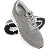 Zerimar Calzature Sportive da Uomo con Alzate in Pelle Naturale | Scarpe da Uomo con Rialzo Interno | Scarpe con Rialzo +7 cm | Scarpe Eleganti da Uomo in Pelle | Colore Grigio Taglia 40