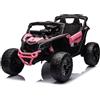TOYSCAR Auto Macchina Elettrica per Bambini 24V UTV CAN AM MAVERICK Full Optional Telecomando 2 Motori da 200W Porte Apribili Carico 25 Kg TOYSCAR (rosa)